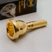 Gold Plate Bach Large Shank Trombone Mouthpiece, 1-1/4G