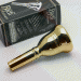 Gold Plate Bach Large Shank Artisan Trombone Mouthpiece, 6.5A