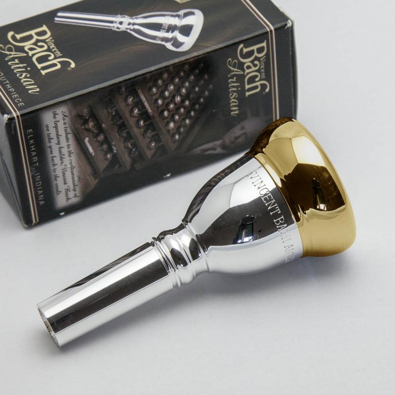 Gold Plate Rim and Cup Only, Bach Large Shank Artisan Trombone Mouthpiece, 6.5A