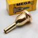 Gold Plate Bach Megatone Large Shank Trombone Mouthpiece, 5GL
