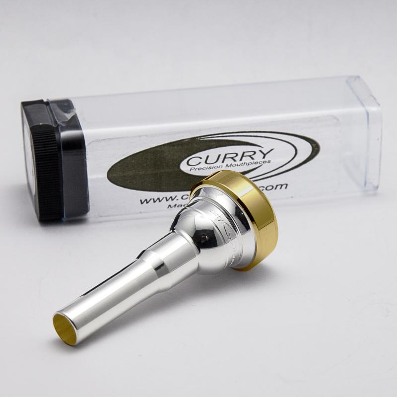 Gold Plate Rim and Cup Only, Curry Flugelhorn Mouthpiece (Small Morse/Bach Taper), 1FL-M