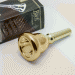 Gold Plate Bach Small Shank Artisan Trombone Mouthpiece, 6.5A