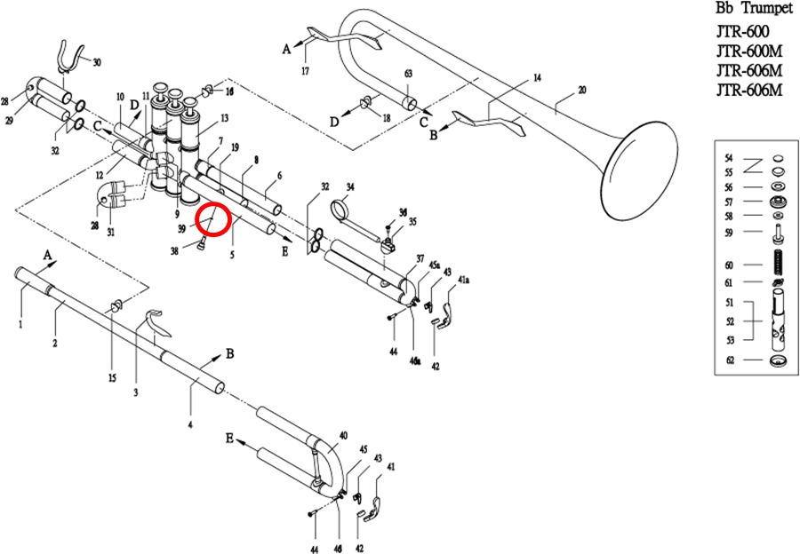 Jupiter Trumpet O Ring for 3rd Slide Stop Screw