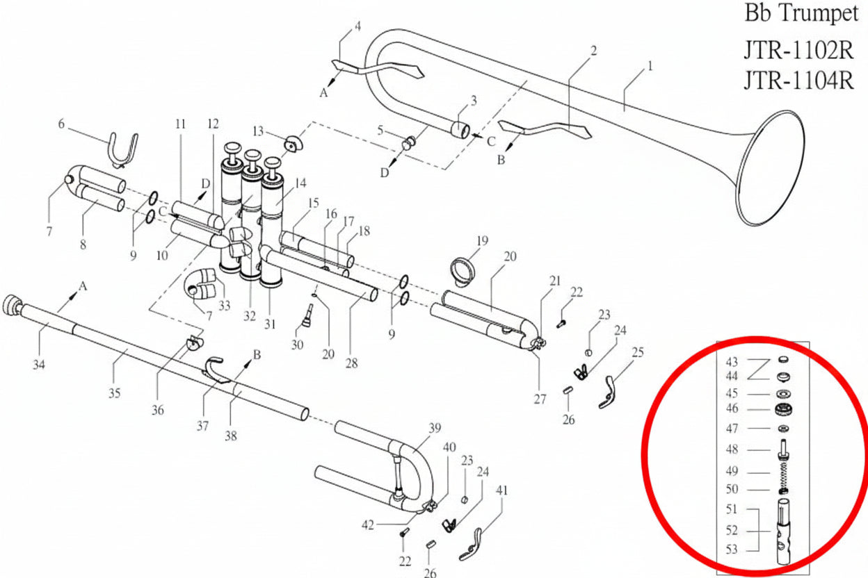 Jupiter Trumpet No. 1 Piston JTR1102