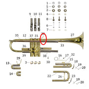 Bach Trumpet Student Model TR600 Finger Hook for Tuning Slide