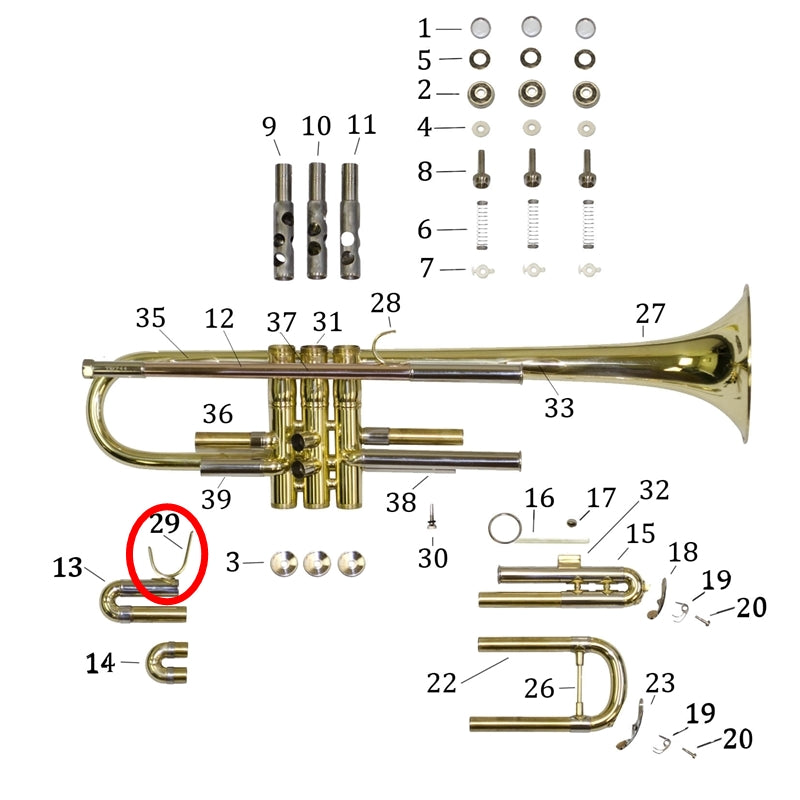 Bach Trumpet Student Model TR600 Thumb Hook