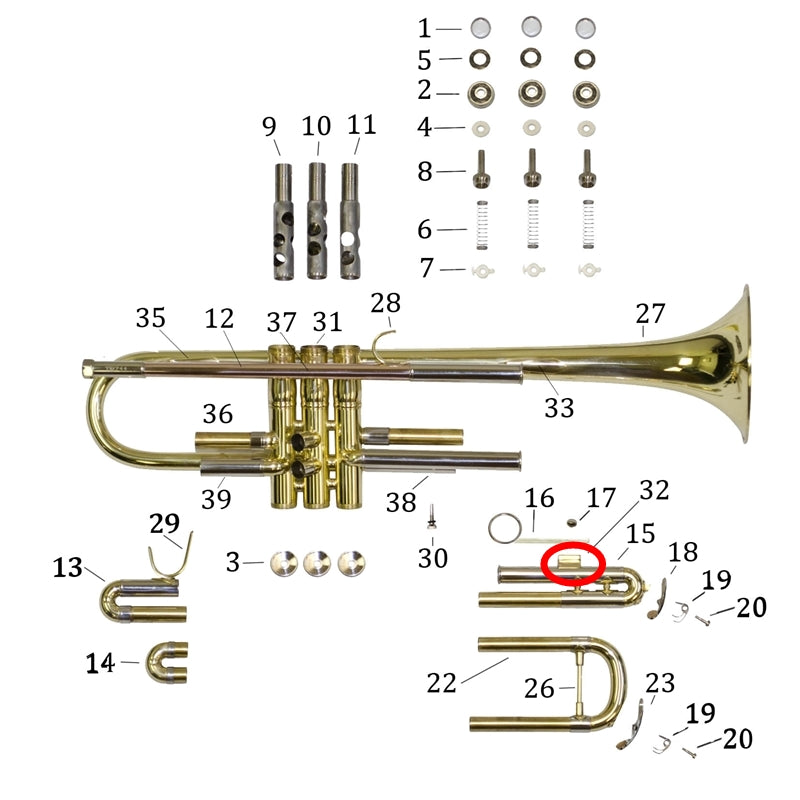 Bach Trumpet Student Model TR600 Lyre Holder