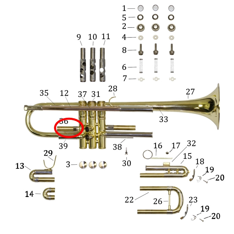 Bach Trumpet Student Model TR600 Bell Connection Ferrule