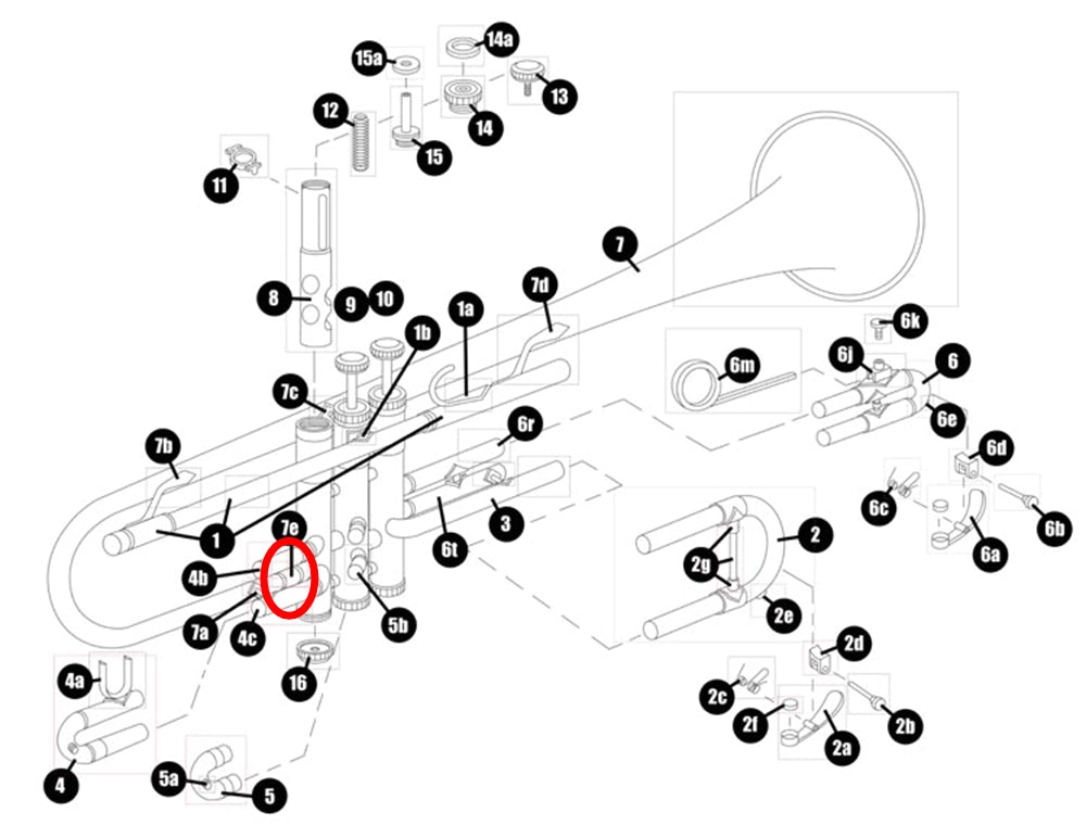 Bach Trumpet Student Model TR700 Prelude Bell Connection Ferrule