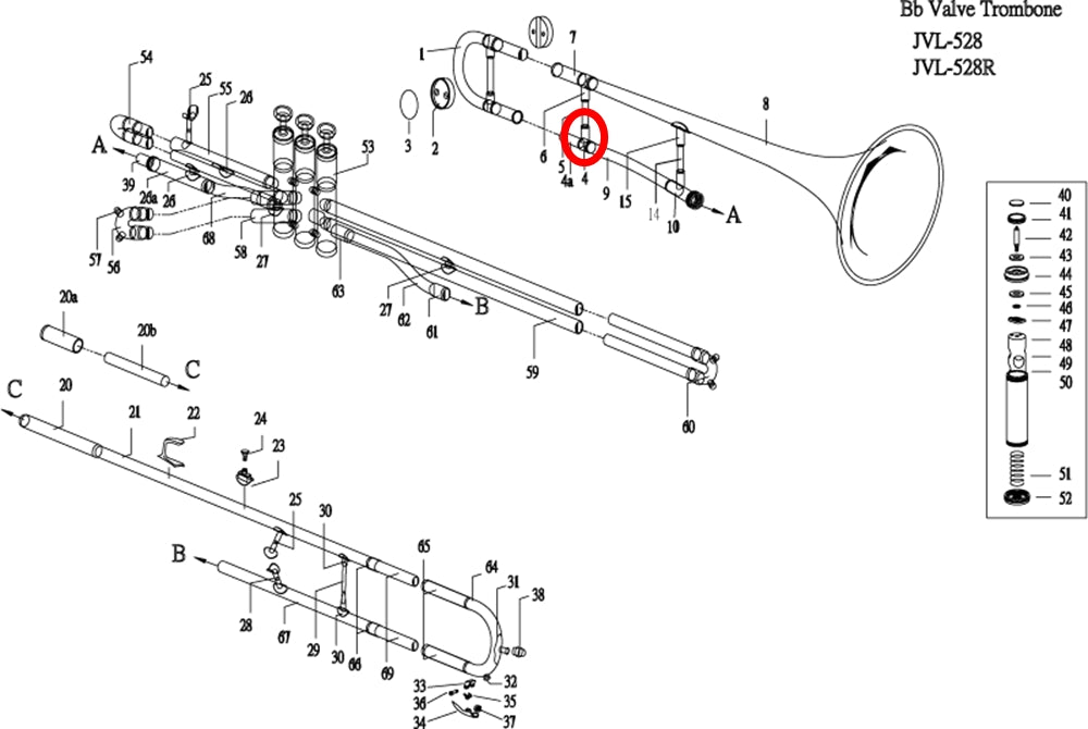 Jupiter 528 Valve Trombone Brace