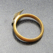 Bach Stradivarius Trumpet 1st Slide Finger Ring, RAW Brass