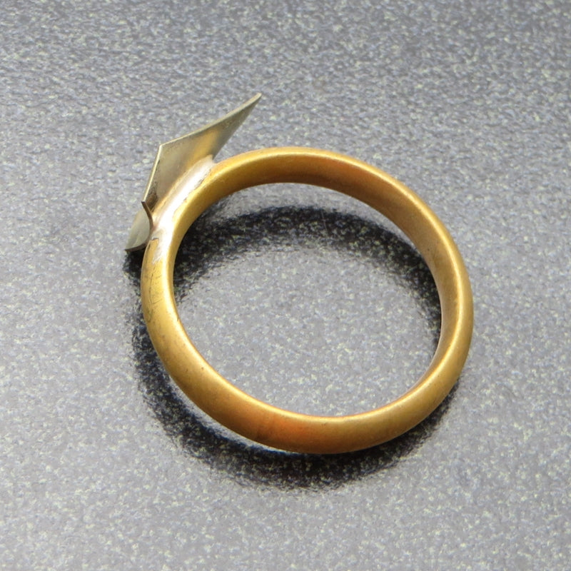 Bach Stradivarius Trumpet 1st Slide Finger Ring, RAW Brass