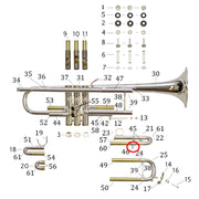Bach Trumpet Stradivarius Stop Post Assembly, Lightweight, Silver Plated
