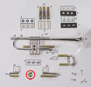 Bach Stradivarius C Trumpet 2nd Slide Assembly, Large Bore, Silver Plated