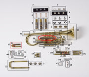 Bach 184 Cornet Outside Tuning Slide Tube Top