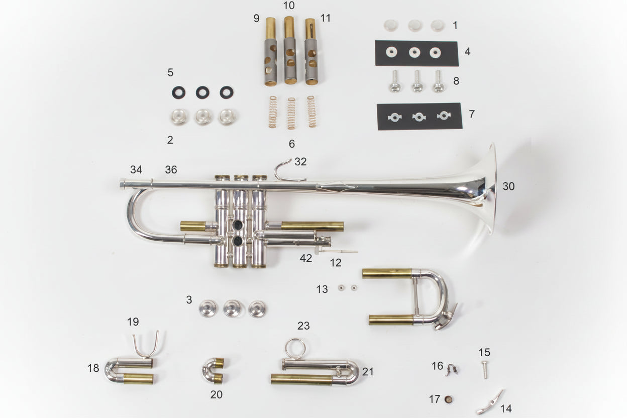 Bach Stradivarius C Trumpet Tuning Slide Assembly, Fits 25H Leadpipes, Gold Plated