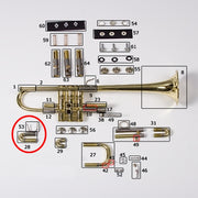 Bach Stradivarius D Trumpet 1st Slide Assembly .448 Bore