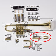 Bach Stradivarius D Trumpet 3rd Slide Assembly, Complete .448 Bore
