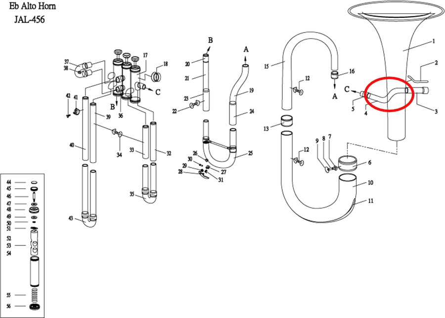 Jupiter Alto Horn Mouthpipe