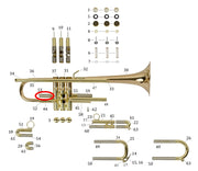 Bach Commercial Bb Trumpet Inside 1st Slide Tube