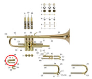 Bach Commercial Trumpet 1st Slide Assembly, Large Bore, Lacquer