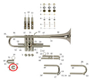 Bach LT190L1B Bb Trumpet 2nd Slide Assembly, Lightweight, Large Bore (Silver Plated)