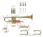 Bach Commercial Bb Trumpet Bottom Outside 3rd Slide Tube