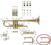 Bach Commercial Bb Trumpet Rounded Main Tuning Slide, Medium Large Bore, Lacquer