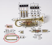 Bach 184 Cornet Tuning Slide Assembly,  Medium Large Bore