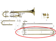 Bach Stradivarius Model 42 Tenor Trombone Outside Handslide Assembly