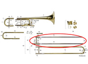 Bach Stradivarius Trombone Inside Handslide Assembly