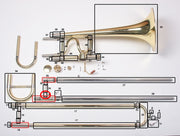 Bach Stradivarius Model 42 Trombone Upper Ring and Socket Assembly