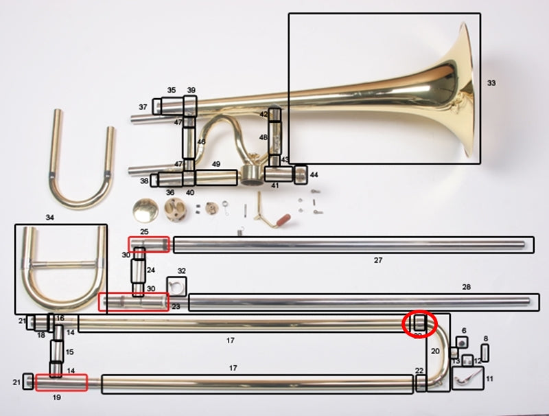 Bach Stradivarius Trombone Bottom Crook Connecting Ring