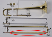 Bach Stradivarius Model LT16 Tenor Trombone Lower Outside Slide Tube