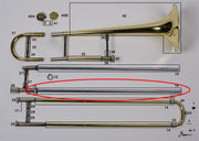 Bach Stradivarius Model LT16 Tenor Trombone Lower Inside Slide Tube
