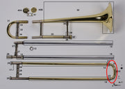 Bach Stradivarius Trombone Bottom Crook Assembly