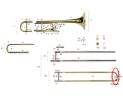 Bach Trombone Stradivarius Handslide Crook Assembly 36