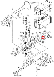Yamaha Trumpet (1) 3rd Valve Water Key Nipple