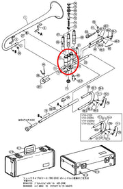 Yamaha Trumpet Valve Casing Assembly, YTR-2335