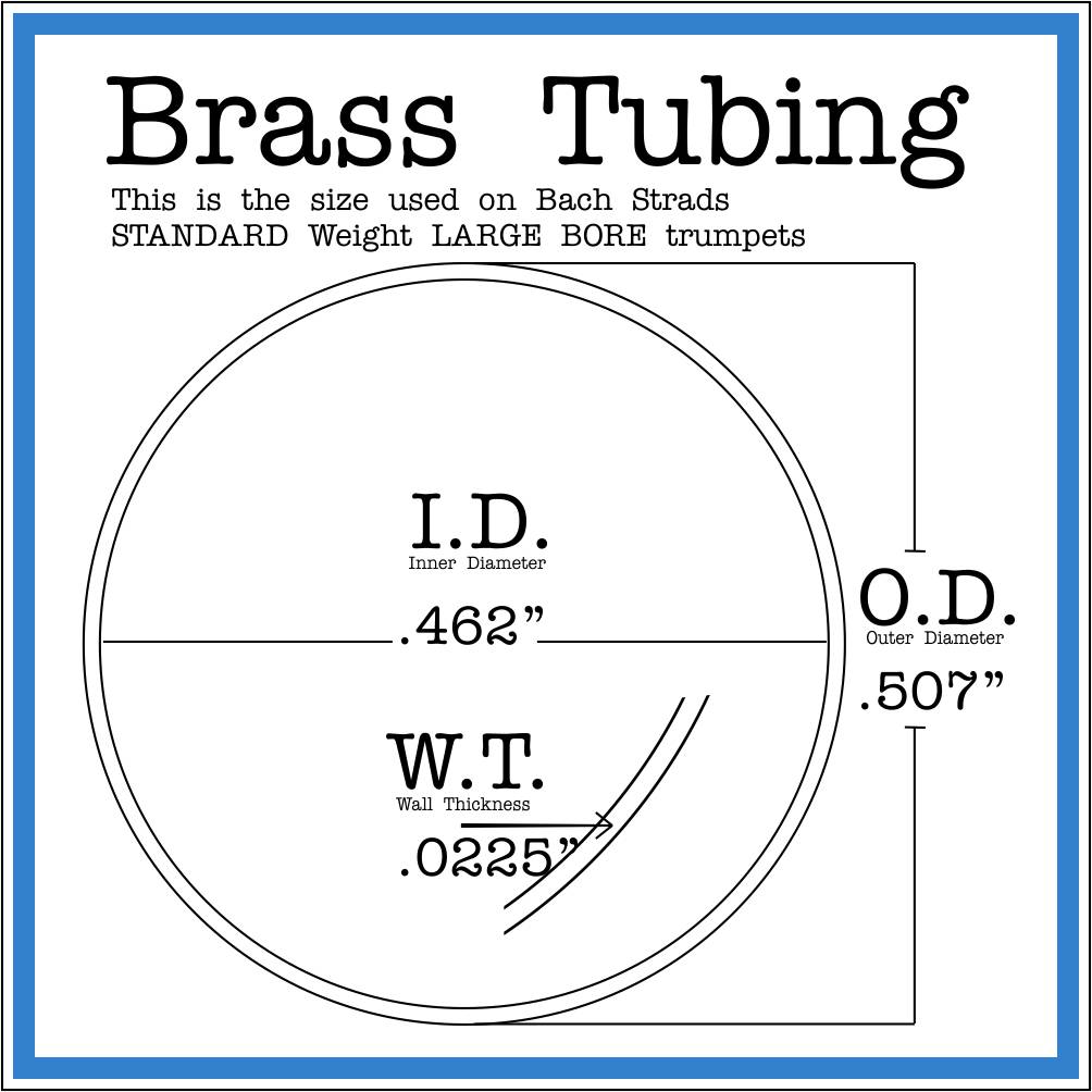 Cut to Length Yellow Brass Tubing I.D .462 | O.D .507 | W.T .0225 Sizes are in inches