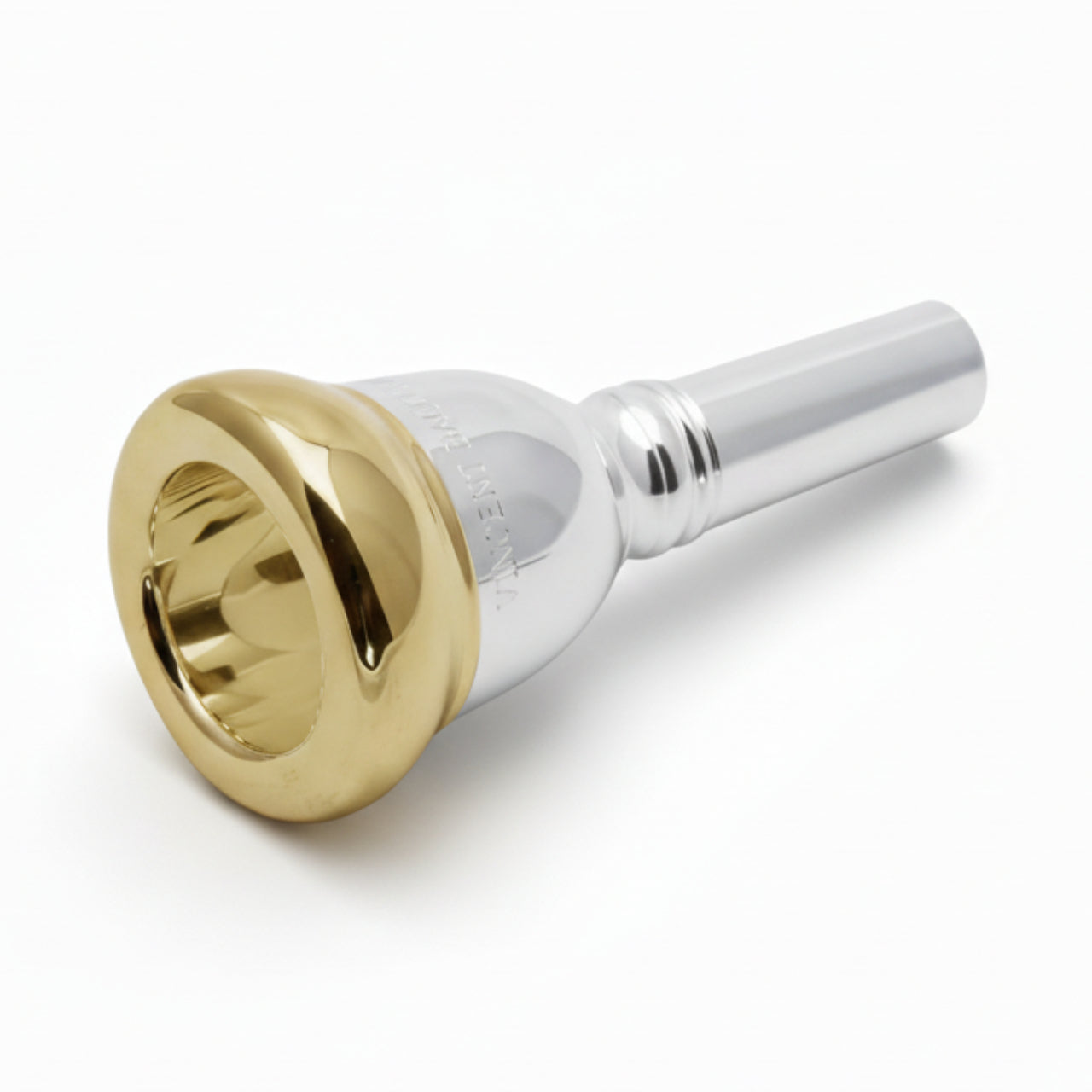 Bach Trombone Artisan large shank mouthpiece, gold plated rim