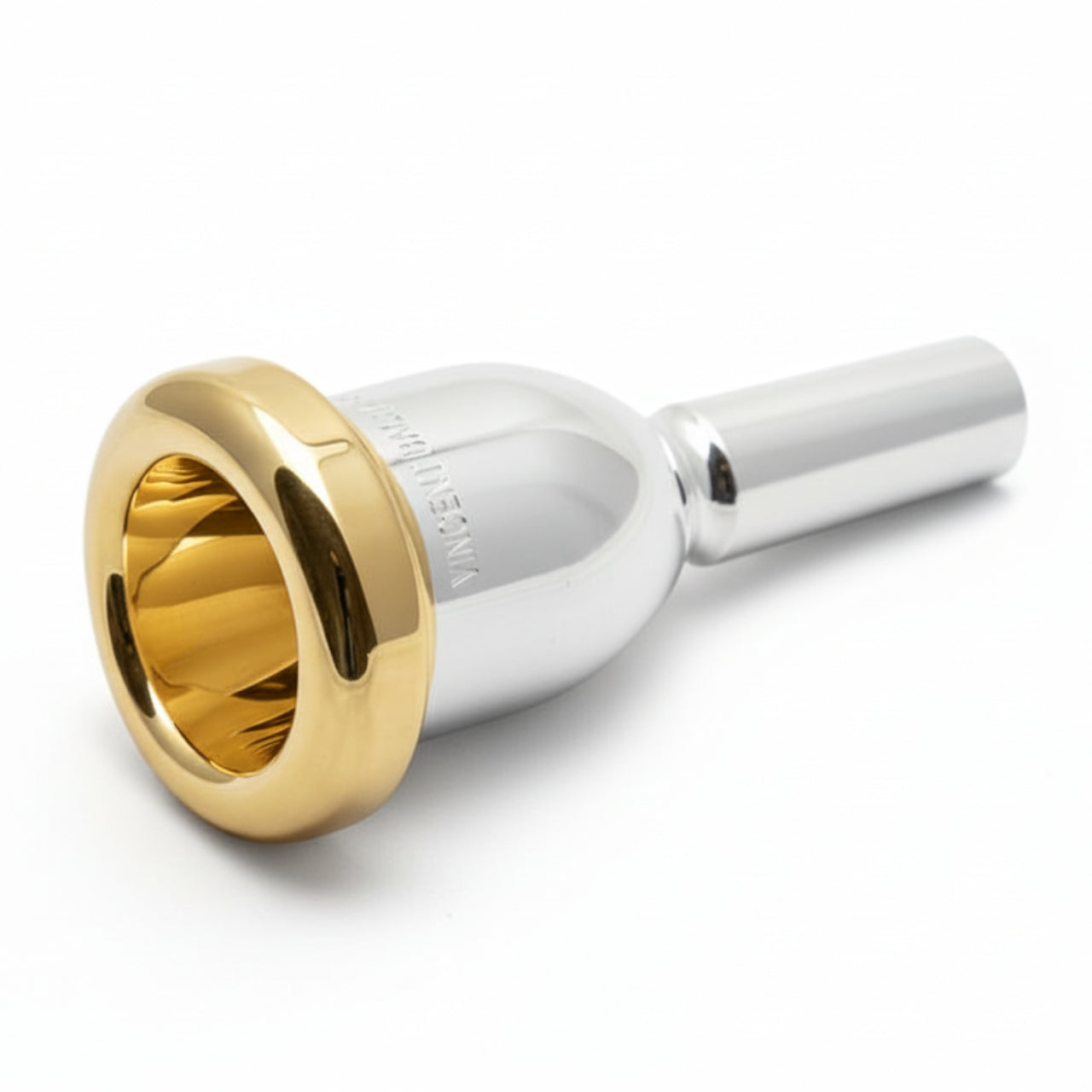 Bach Trombone megatone large shank mouthpiece, gold plated rim