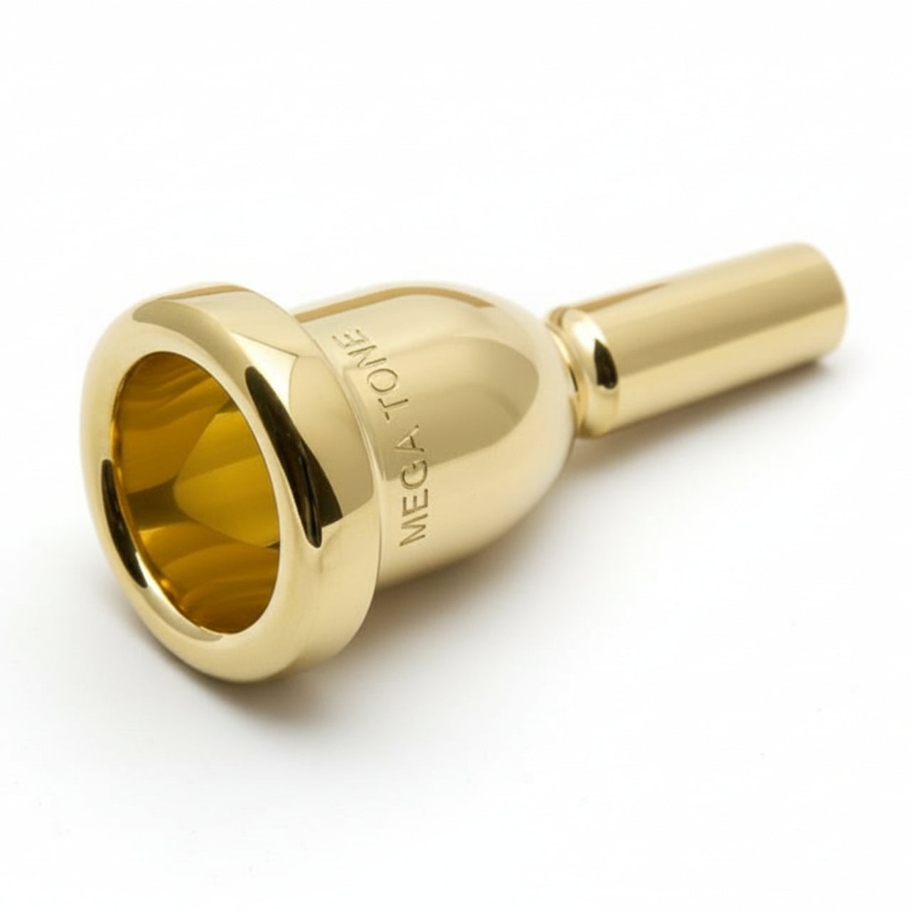 Bach Megatone Small Shank Trombone Mouthpiece, gold plated