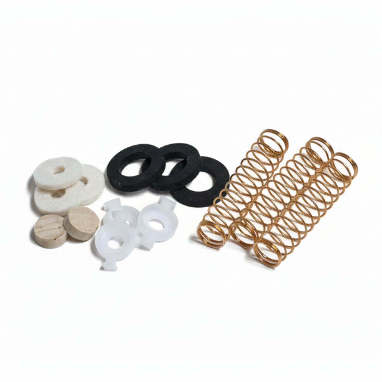 Vincent Bach Stradivarius Trumpet Tune-up kit. Includes springs, felts, and valve guides.