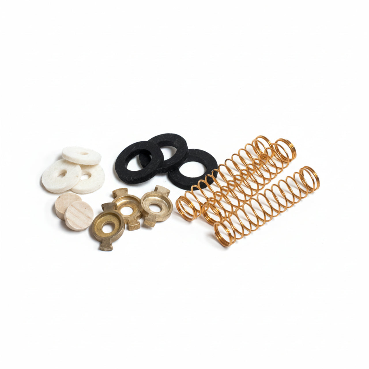 Bach Stradivarius Trumpet Tune-up Kit, Contains Valve Springs, Brass valve guides waterkey corks and felts.