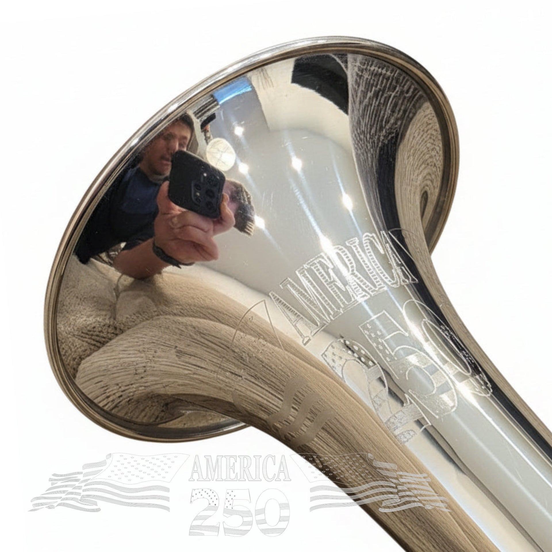 "America 250" | Custom Engraved Bugle | Limited Edition | With case and 7C Mouthpiece