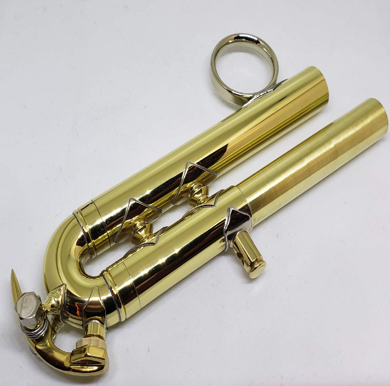 Bach Bb Trumpet 3rd Slide Assembly, Complete w/ Waterkey, Light, Medium Large Bore Lacquer