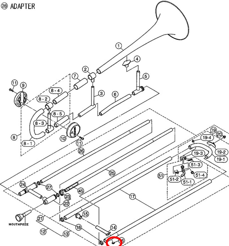 Yamaha Trombone Slide Lock Lug