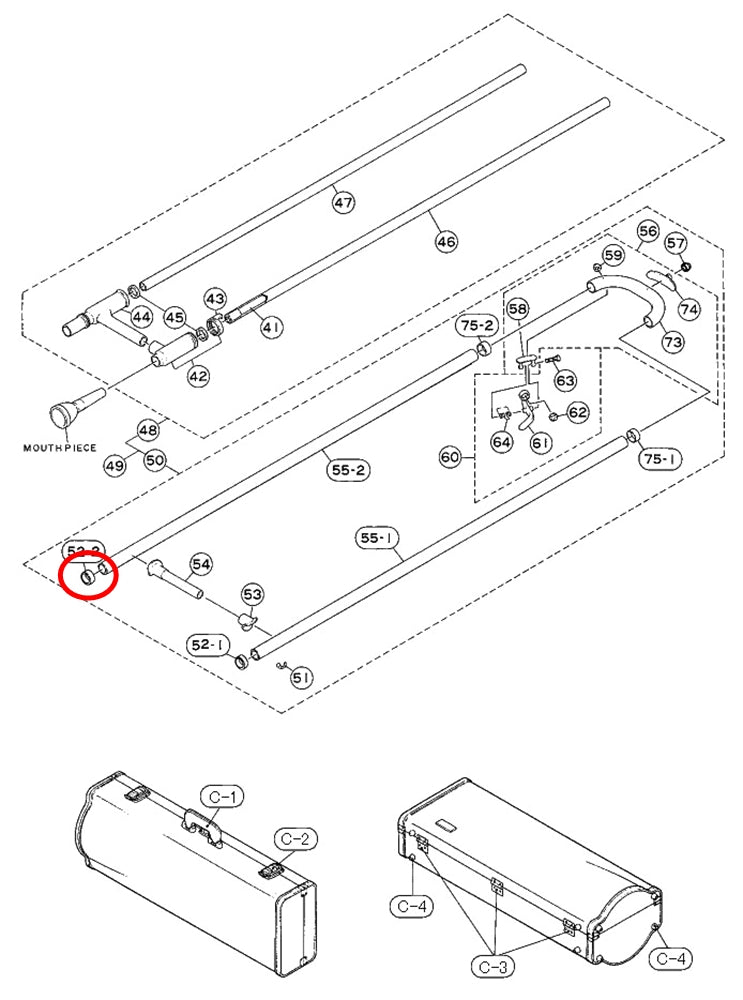 Yamaha Trombone Small Ferrule for Lower Slide Sleeve
