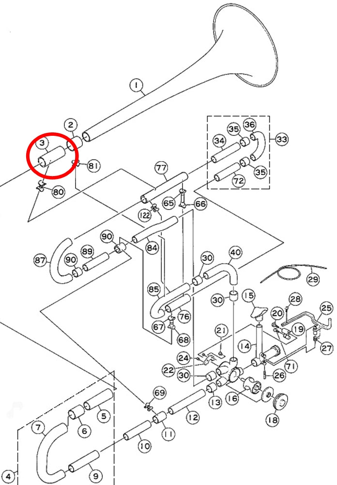 Yamaha Trombone Upper Outside Tuning Slide